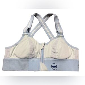 SHEFIT Ultimate Zip Front High Impact Sports Bra Light Blue Size XS